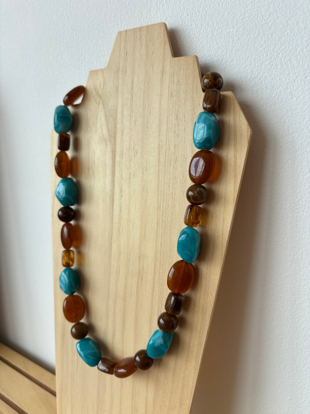 Collier Azura - Bleu & Marron