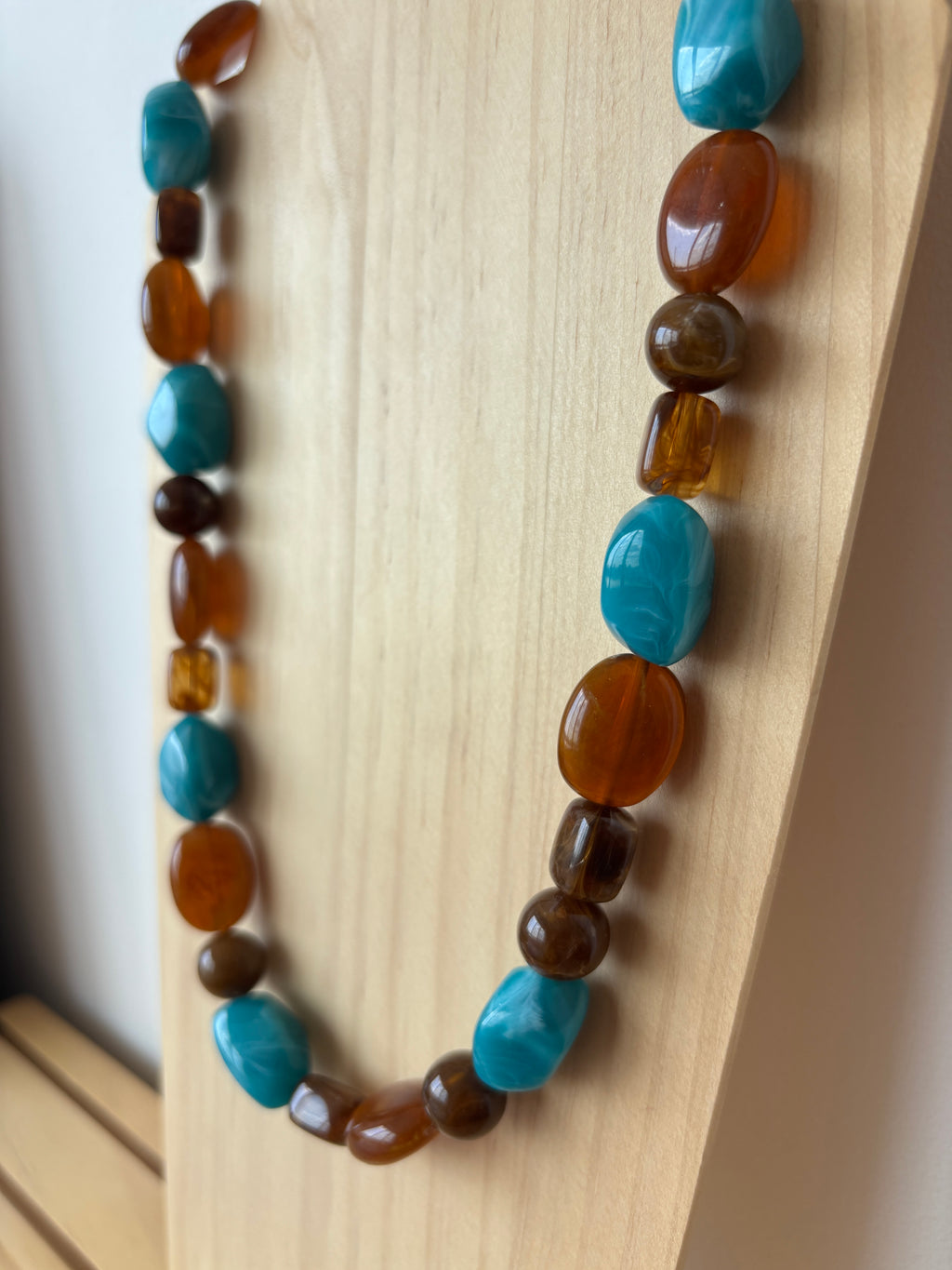 Collier Azura - Bleu & Marron