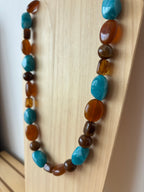 Collier Azura - Bleu & Marron