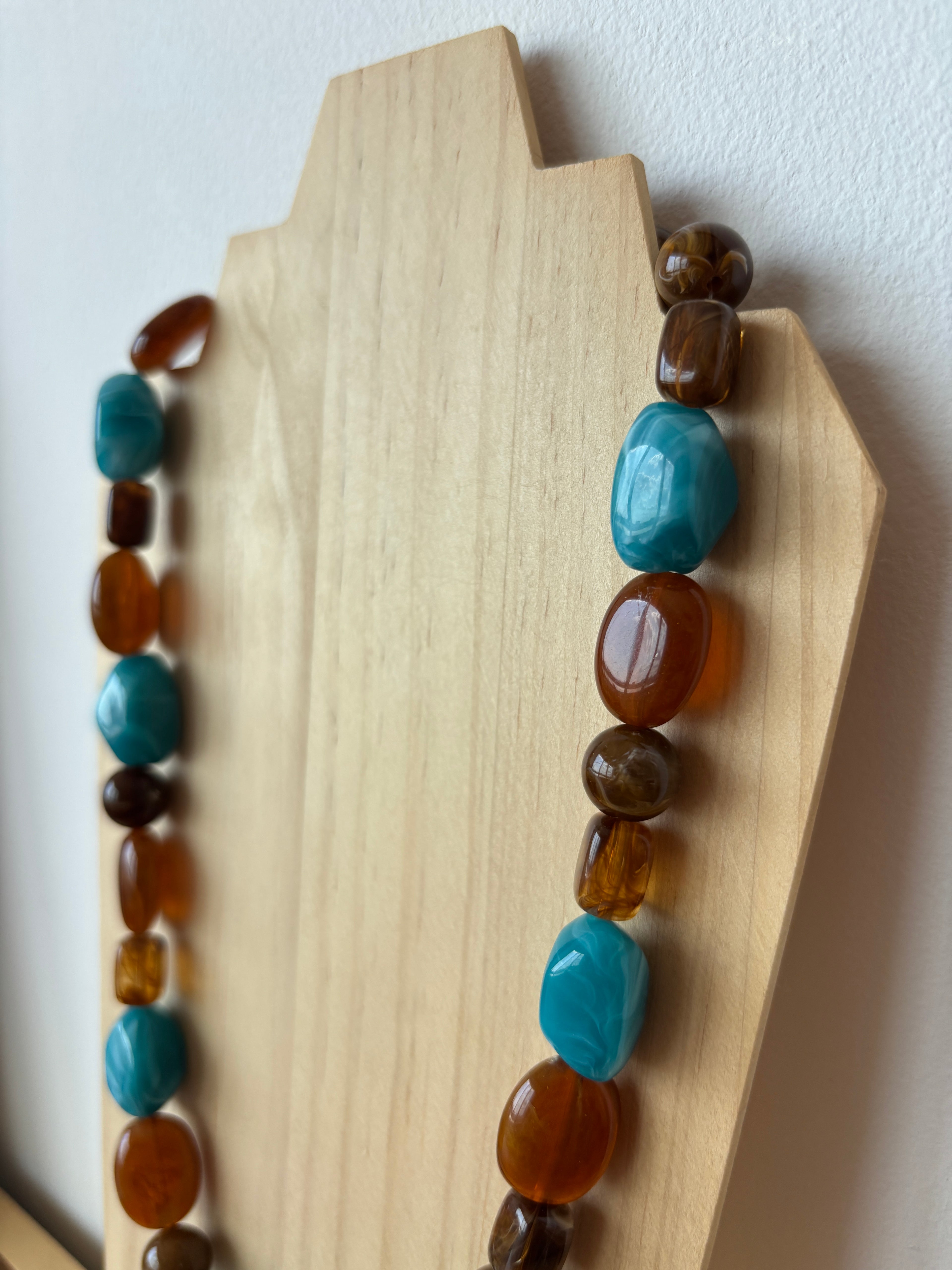 Collier Azura - Bleu & Marron