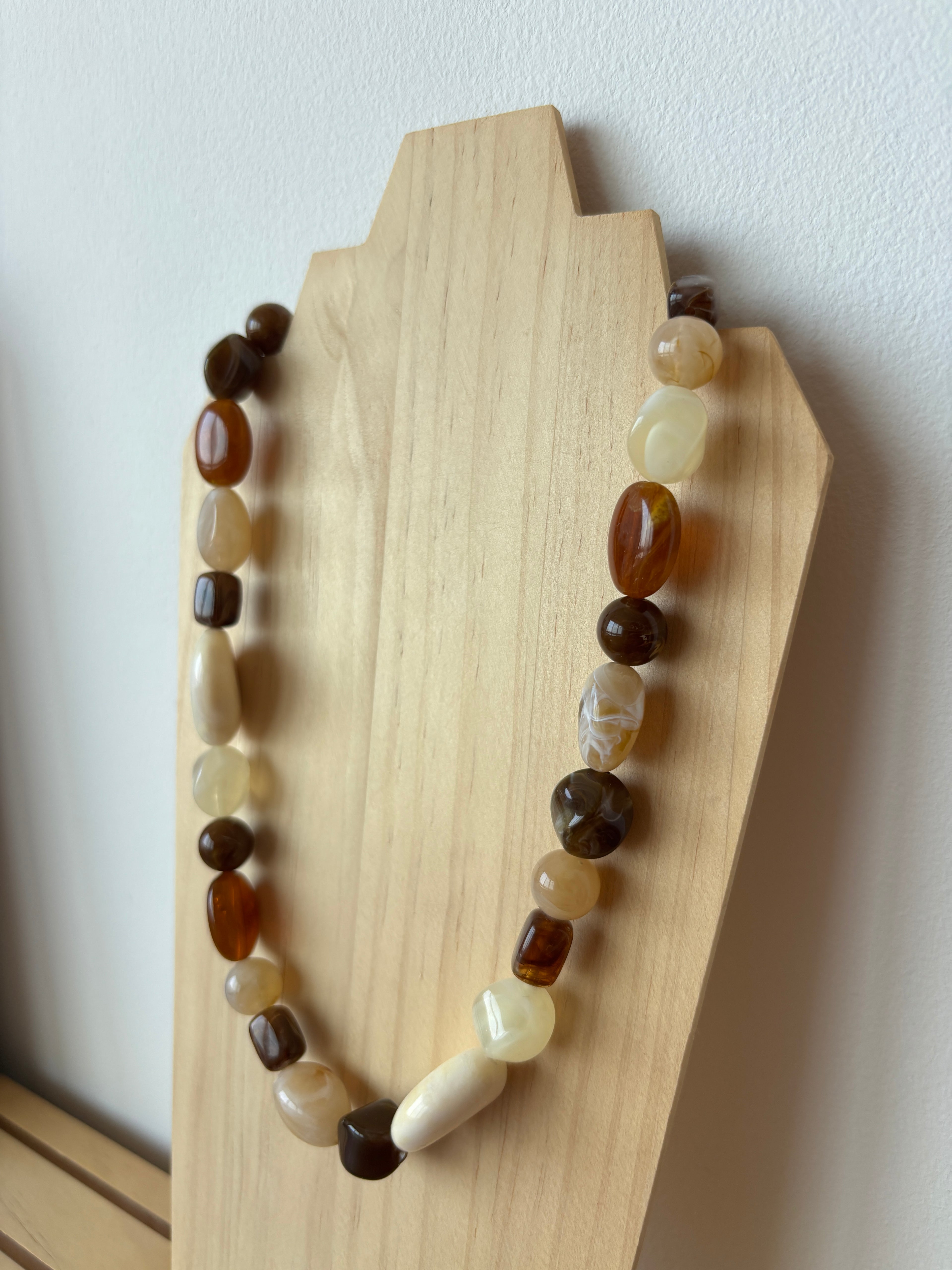 Collier Azura - Beige & Marron
