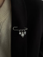 Broche argenté (3 charms)